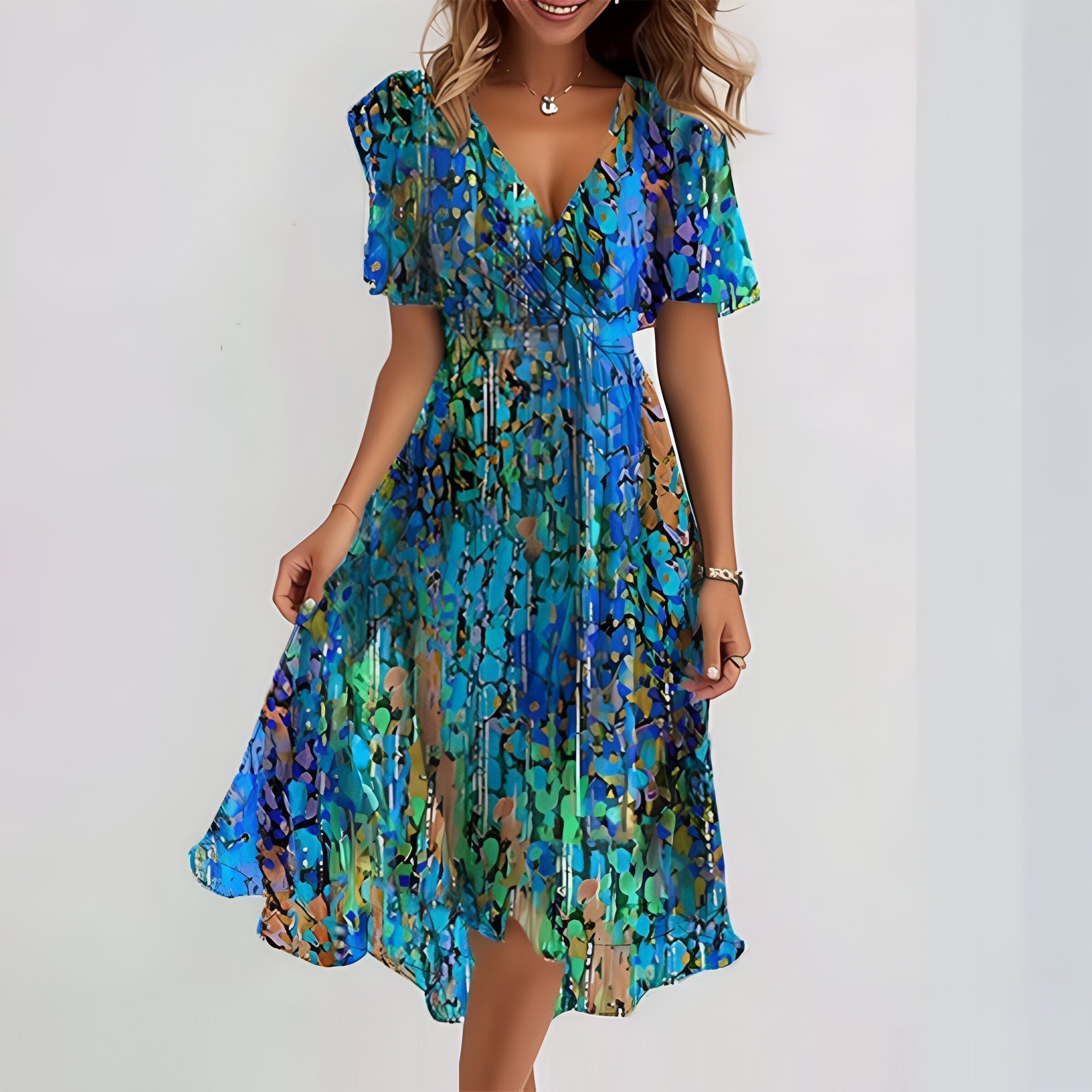 Seraya™ – Stilvolles, luftiges Kleid mit taillenbedeckendem Schnitt