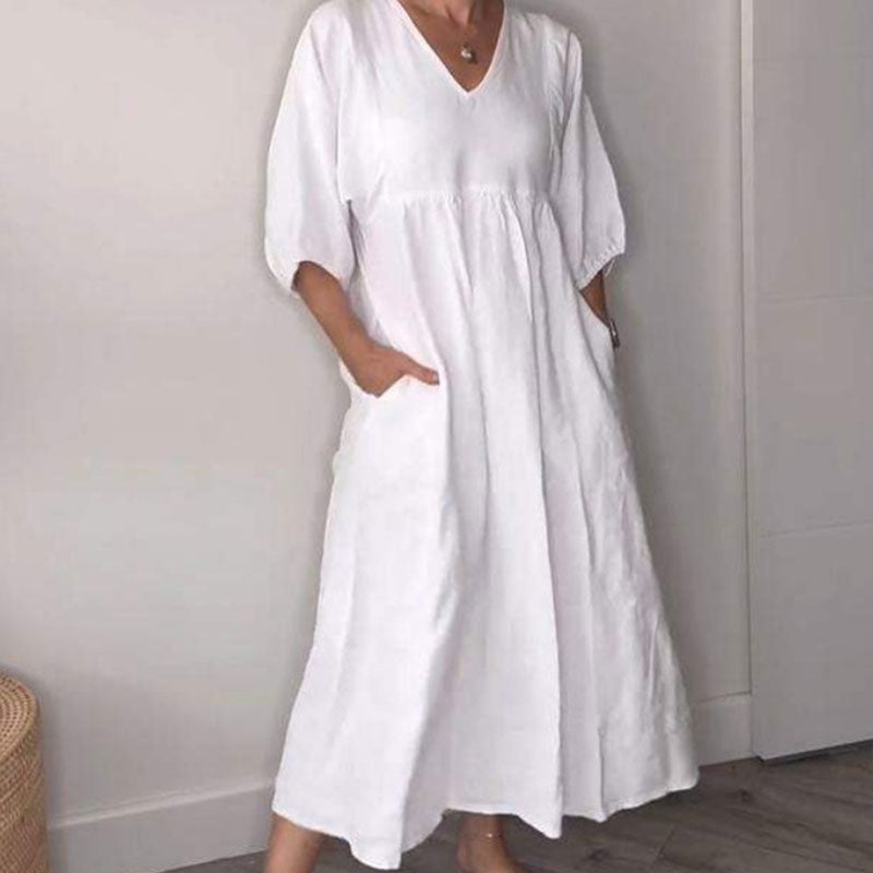 Willia™ – Elegantes V-Ausschnitt-Kleid für höchsten Tragekomfort