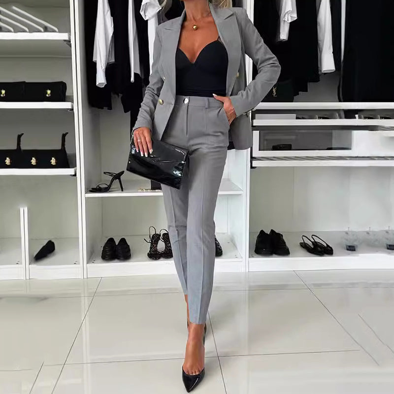 Sommerfeld | Damen-Doppelreiheranzug mit eleganter, schmaler Hose
