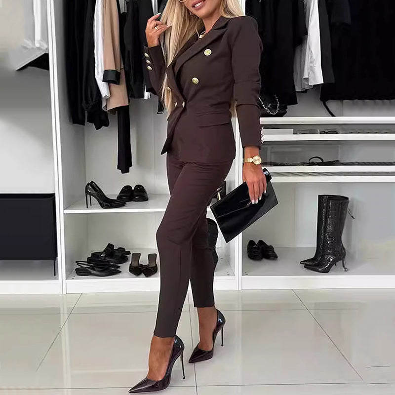 Sommerfeld | Damen-Doppelreiheranzug mit eleganter, schmaler Hose