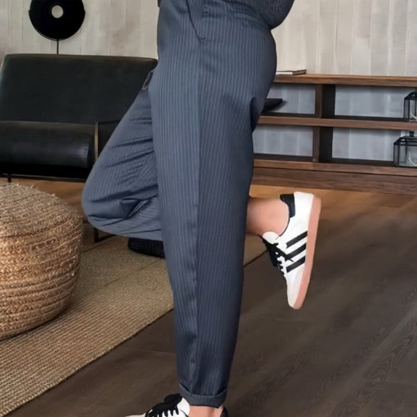 Sommerfeld | Elegante, figurbetonte Hose mit Streifen