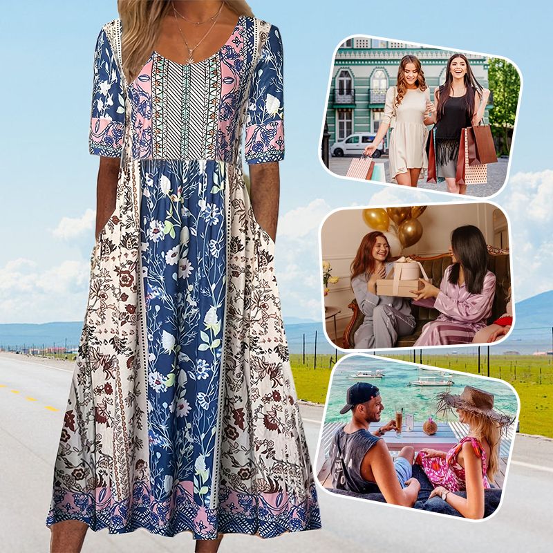 Sandra™ – Elegantes Boho-Kleid mit Print für Frauen
