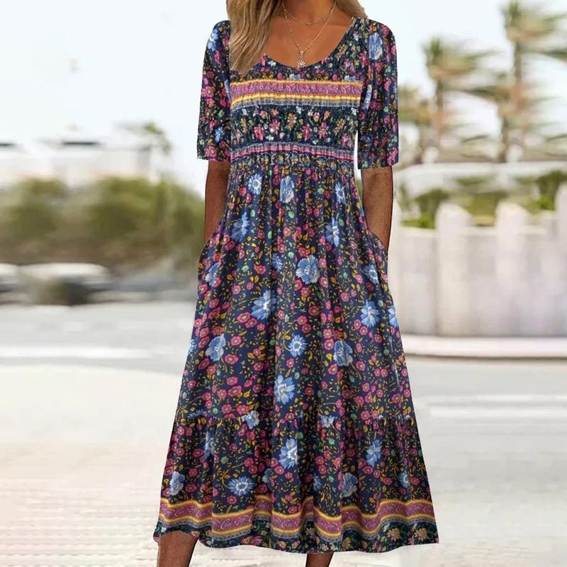 Sandra™ – Elegantes Boho-Kleid mit Print für Frauen