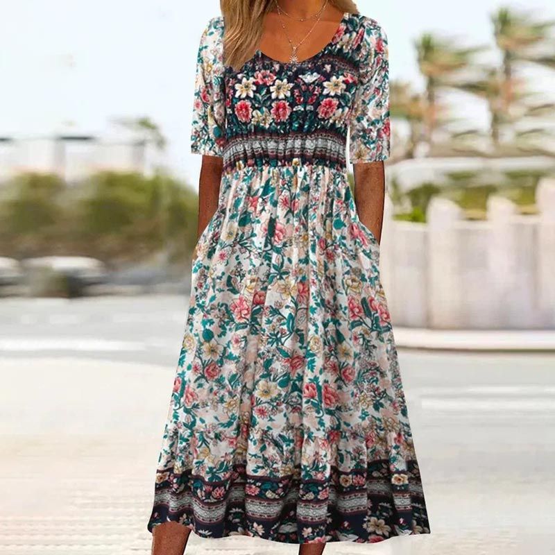 Sandra™ – Elegantes Boho-Kleid mit Print für Frauen