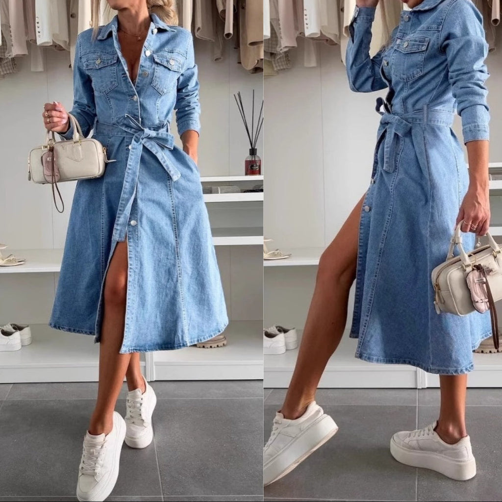 Jely™ – Langärmliges Maxi-Kleid