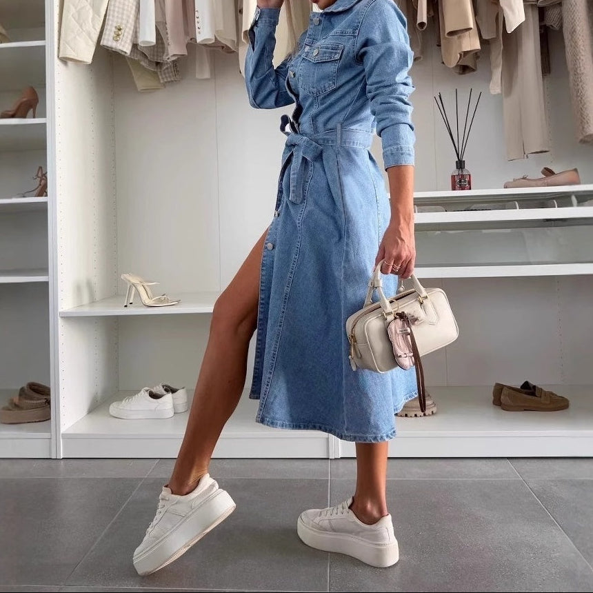 Jely™ – Langärmliges Maxi-Kleid